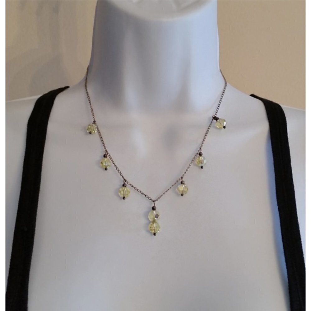 𝅺Sterling silver elegant dainty crystal jeweled necklace